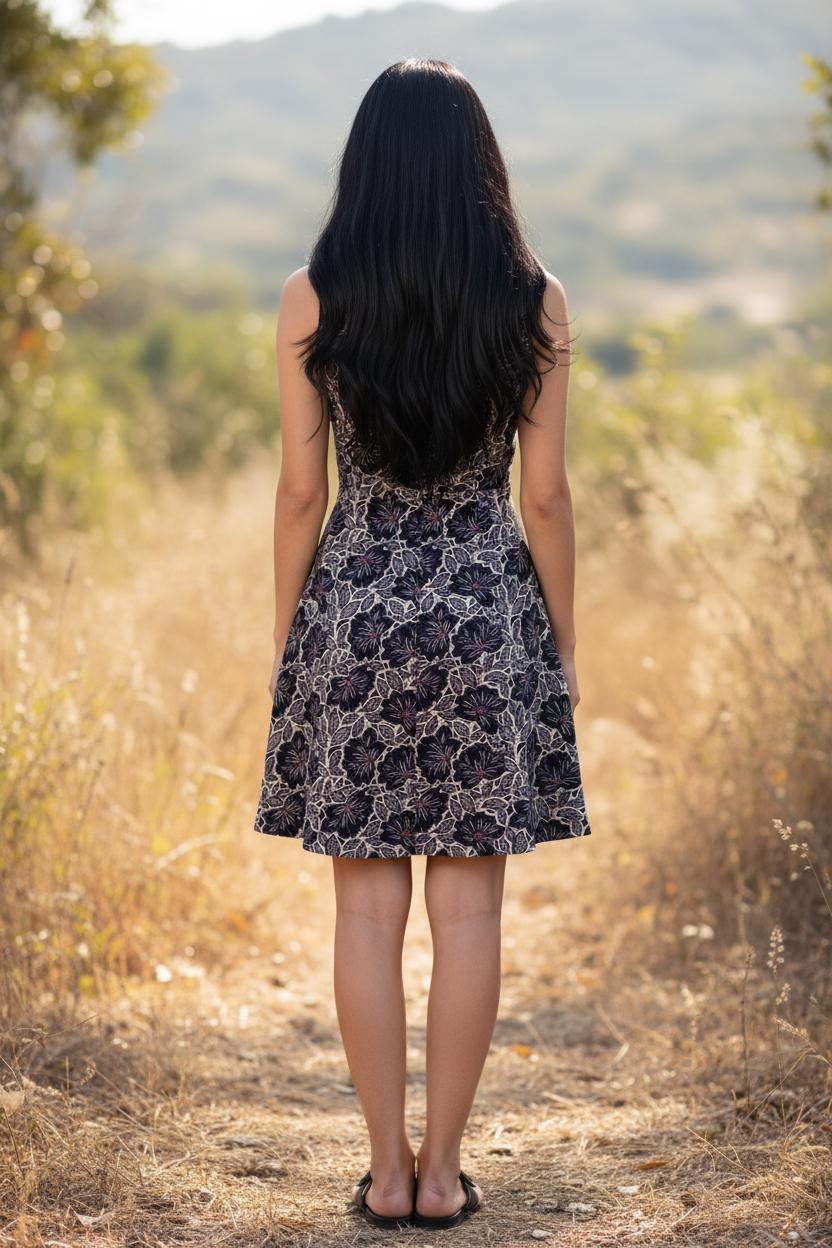Yara Floral Cotton Mini Dress — view 2