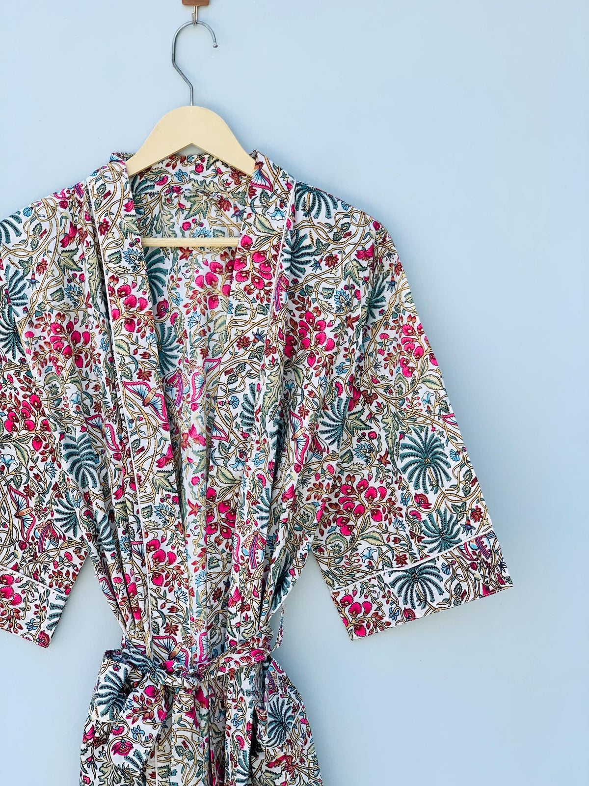 Vera Floral Cotton Kimono — view 2