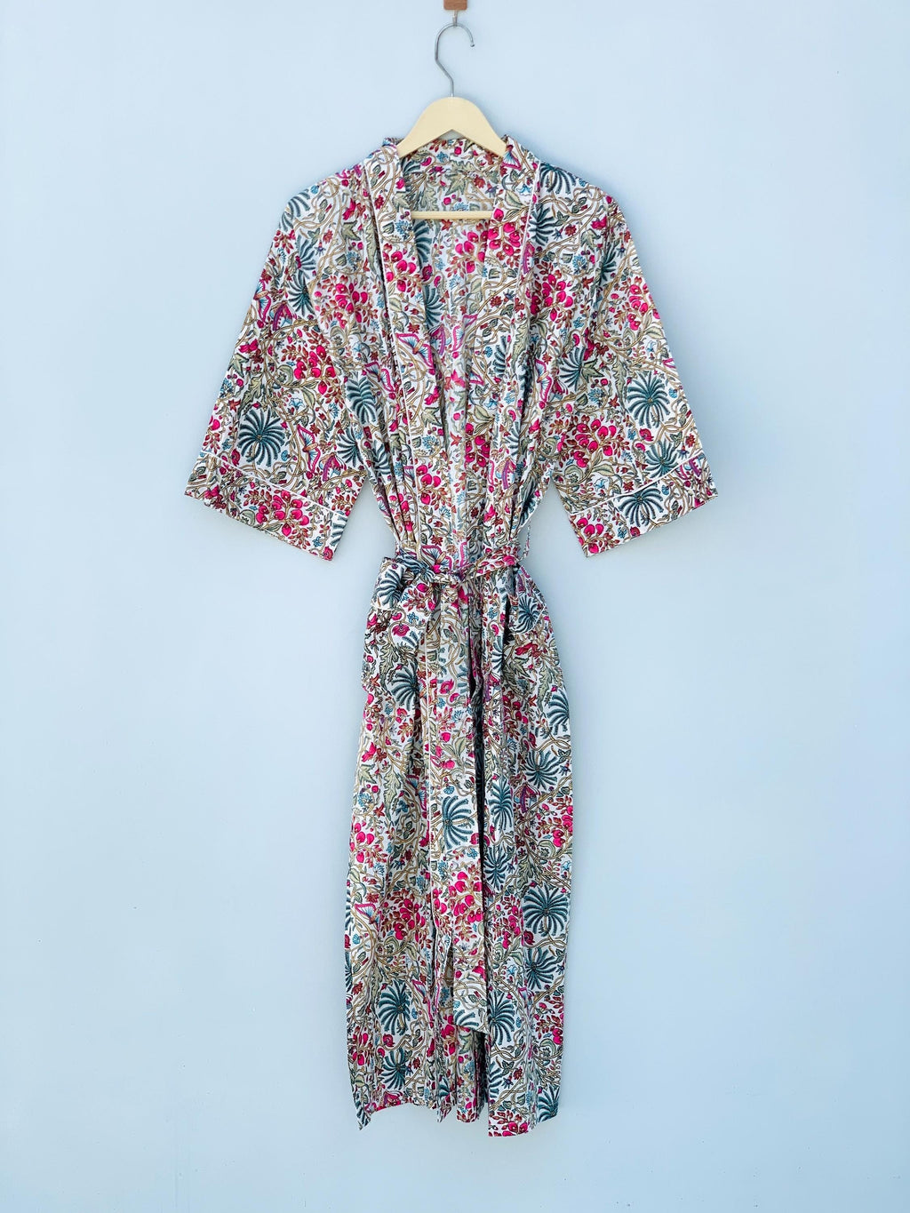 Vera Floral Cotton Kimono — view 3