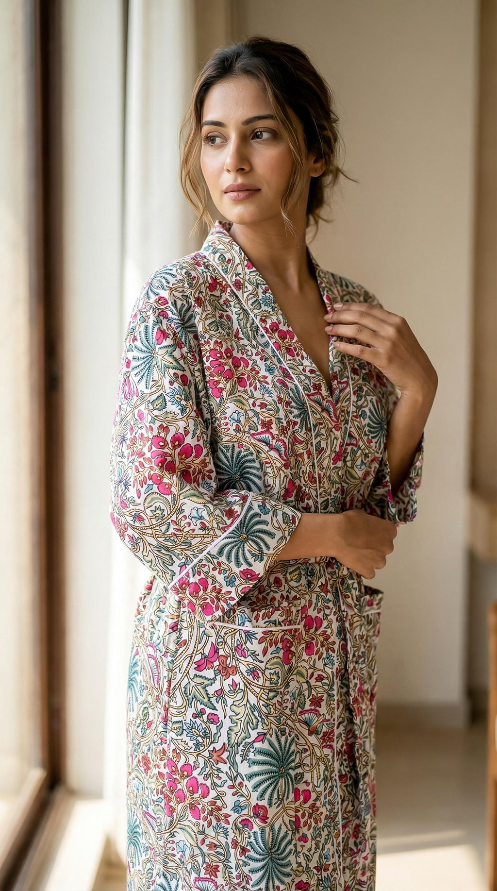 Vera Floral Cotton Kimono — Hippie Chick
