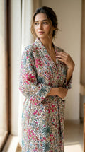 Vera Floral Cotton Kimono — Hippie Chick