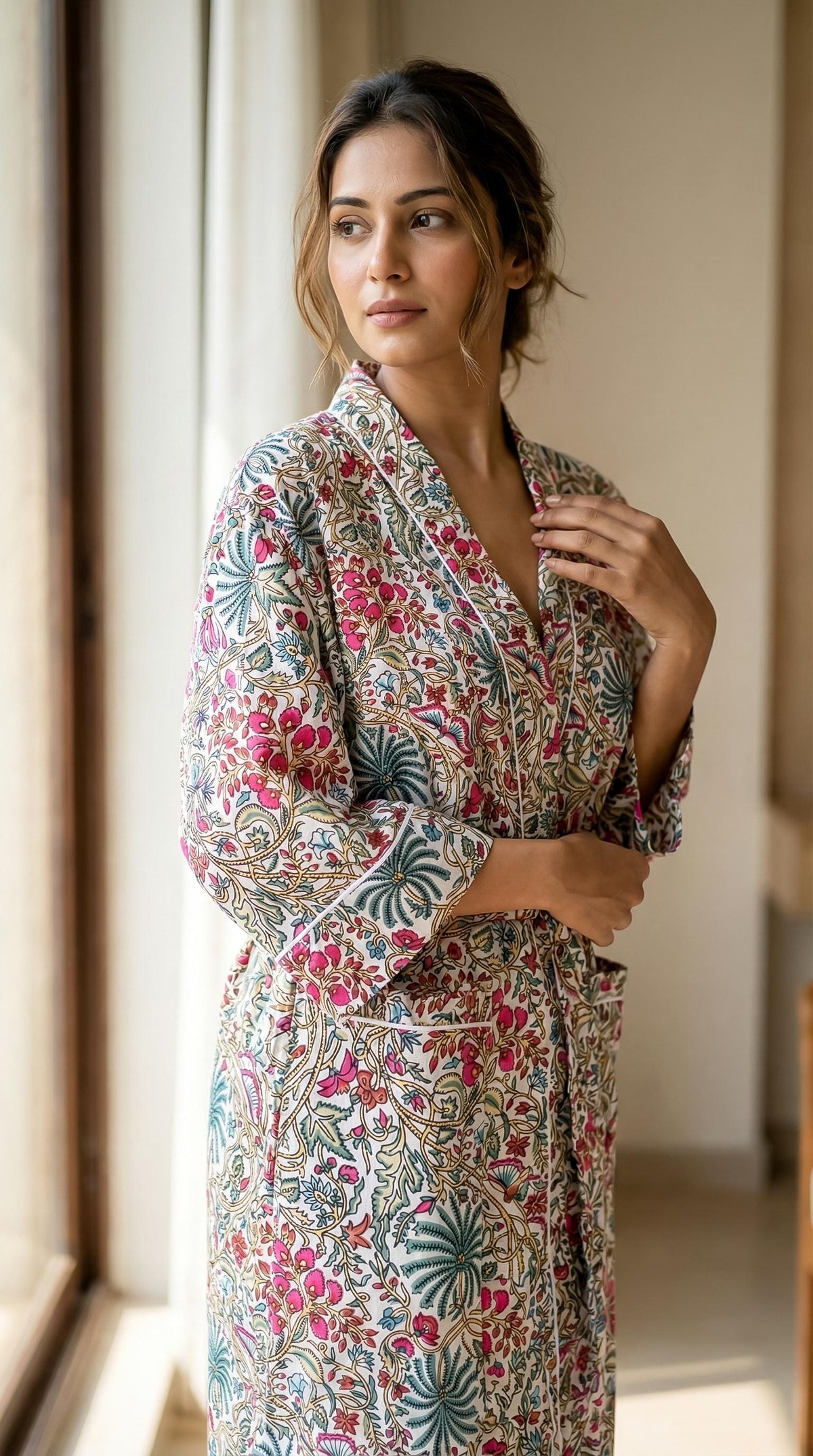 Vera Floral Cotton Kimono — Hippie Chick