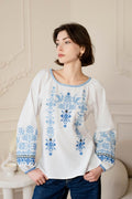 Zelda Blue Cotton Blouse — Hippie Chick