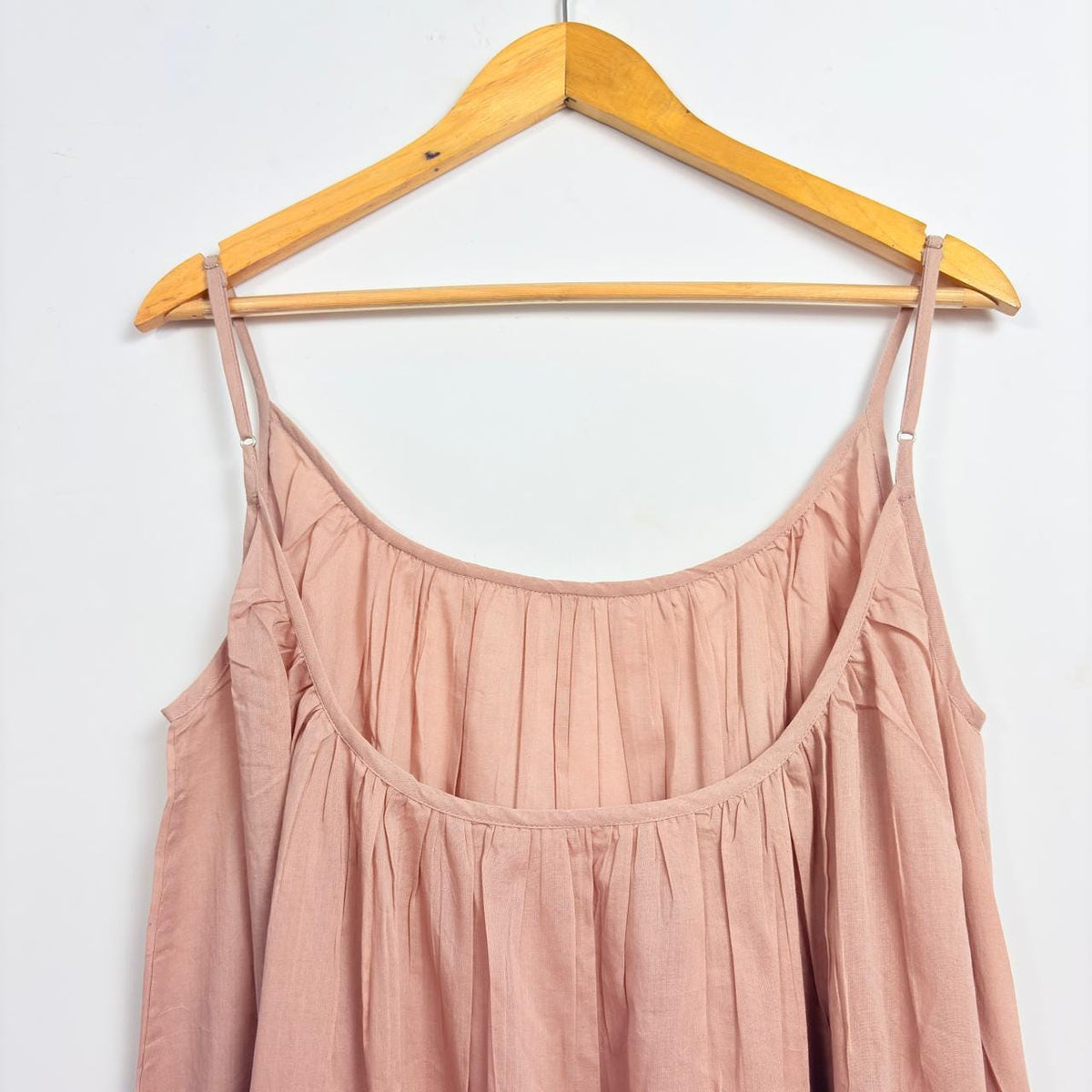 Flora Peach Cotton Maxi Dress — view 5