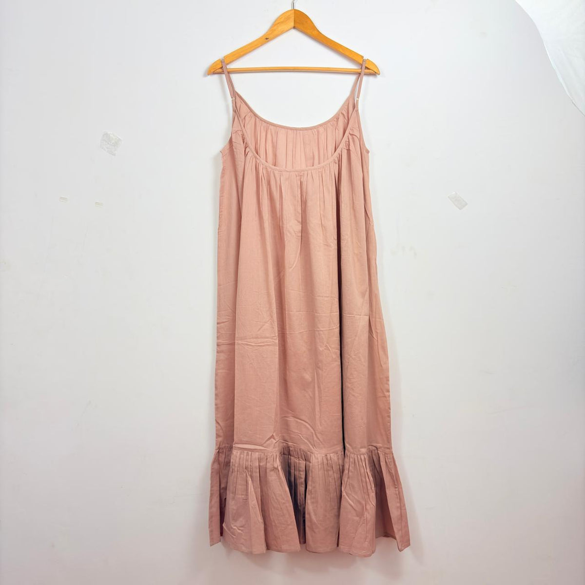 Flora Peach Cotton Maxi Dress — view 3