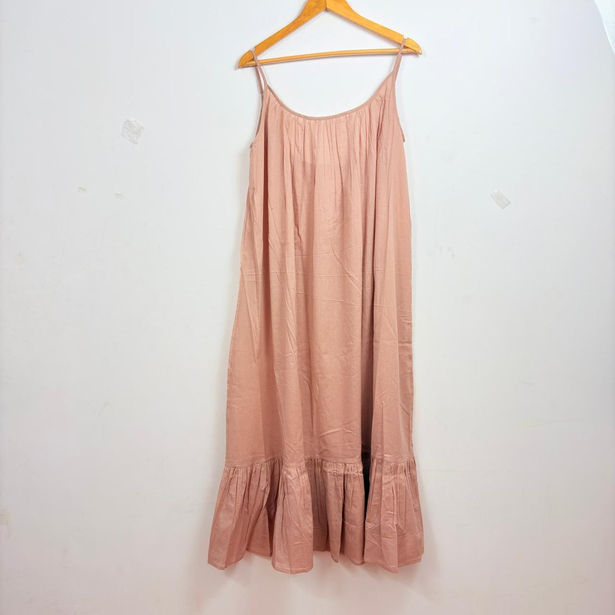 Flora Peach Cotton Maxi Dress — view 2