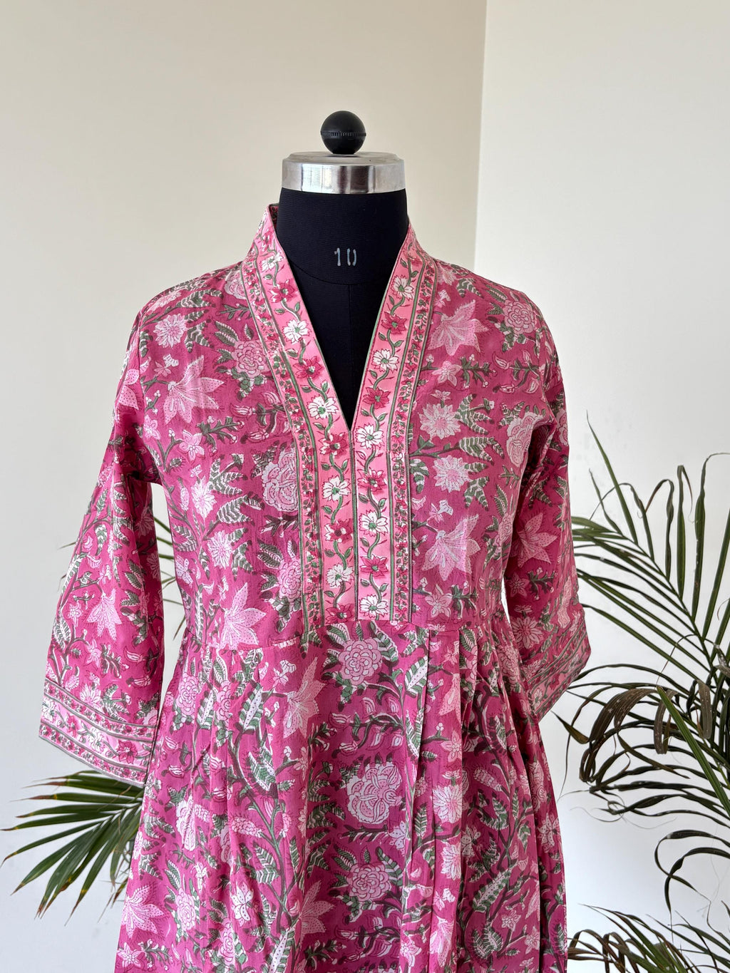 Uma Floral Cotton Maxi Dress — view 3