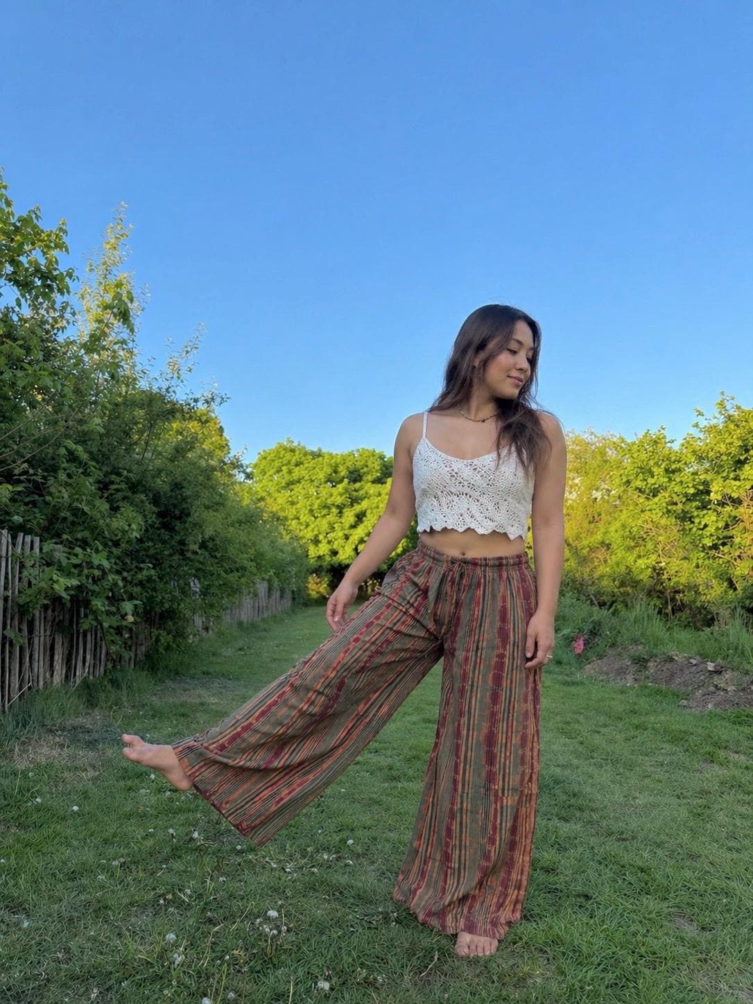 Fleur Navy Tie-Dye Pants — view 3