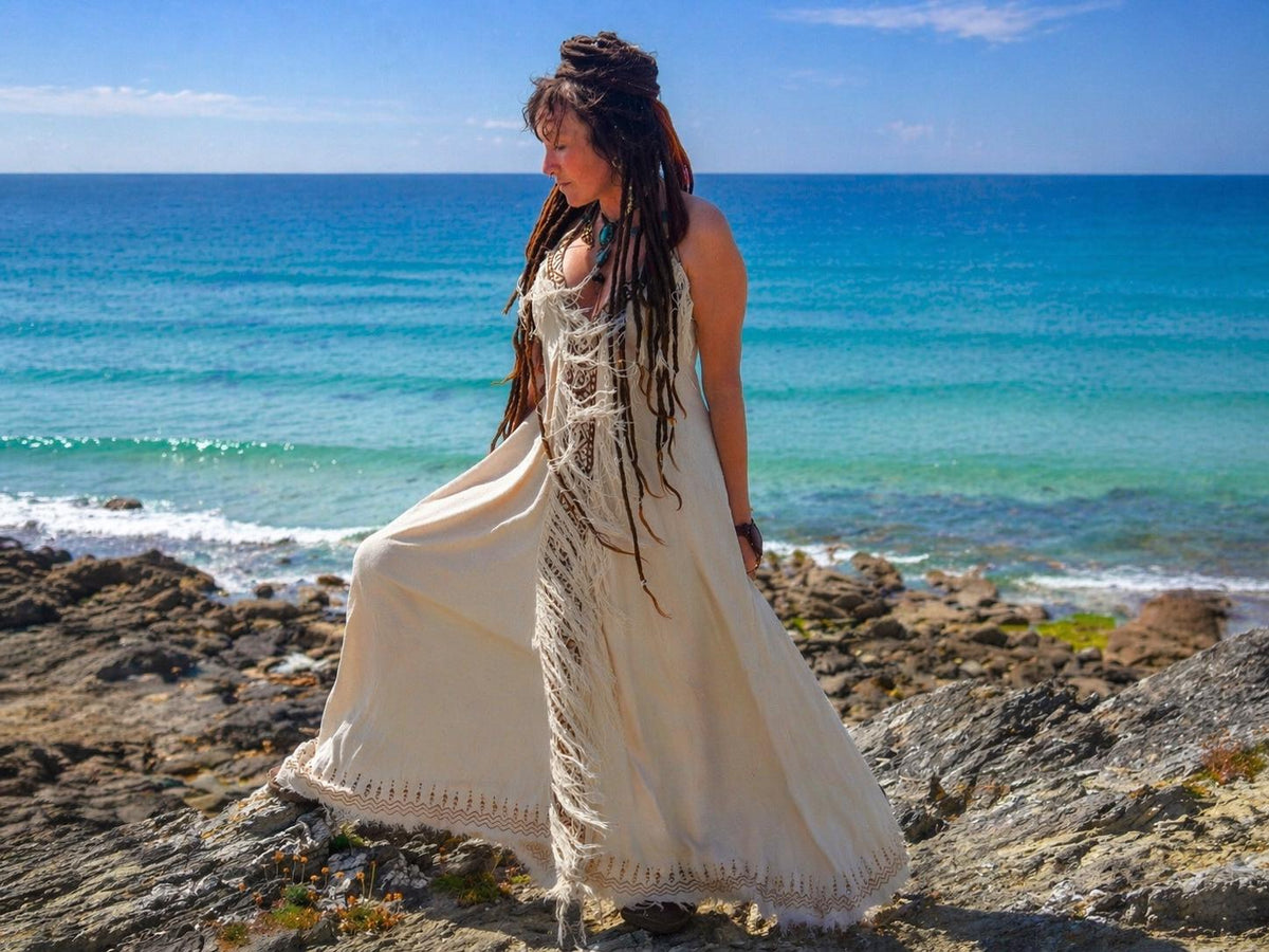 Mila Block-Print Cotton Maxi Dress — Hippie Chick