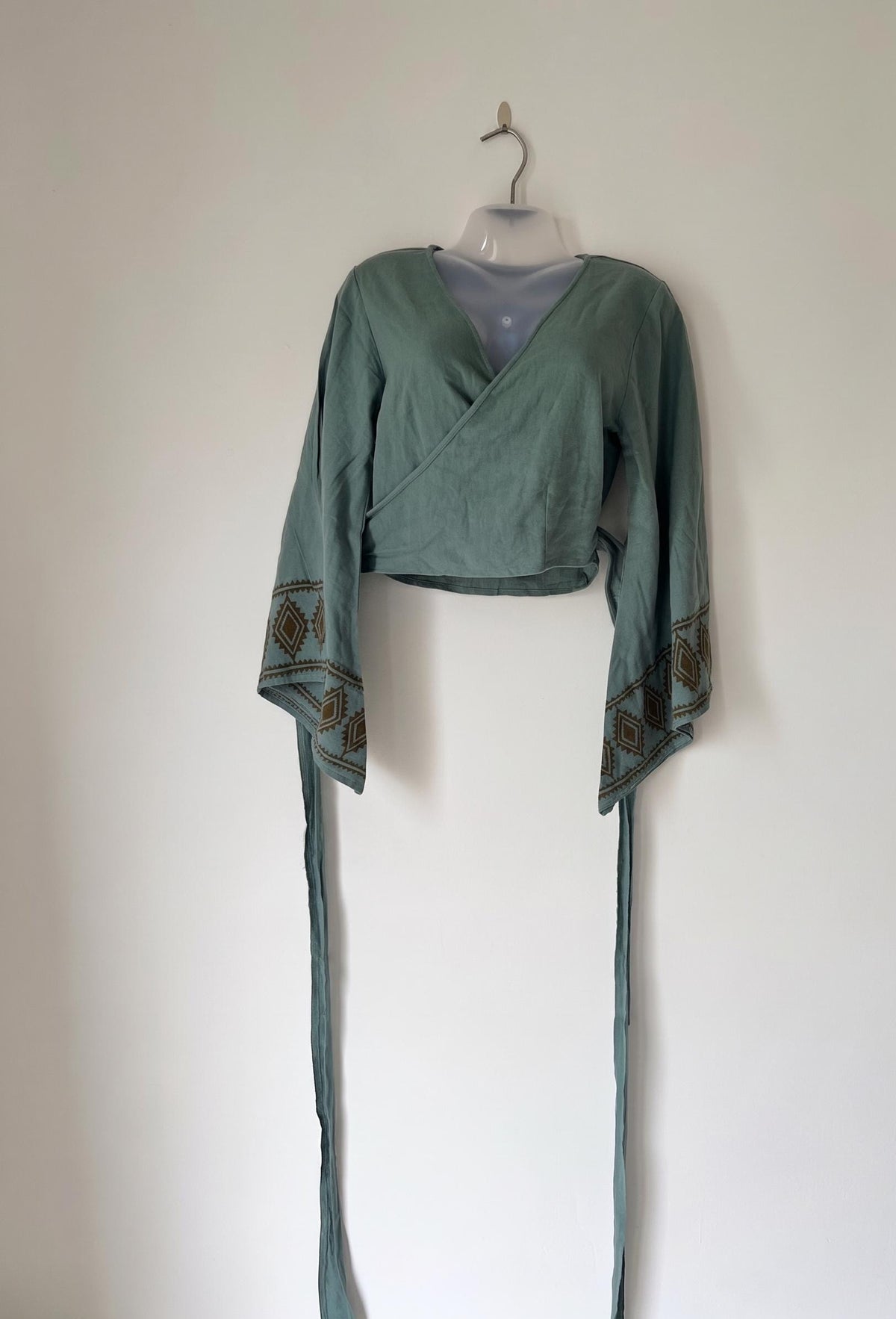 Neve Sage Wrap Blouse — view 4