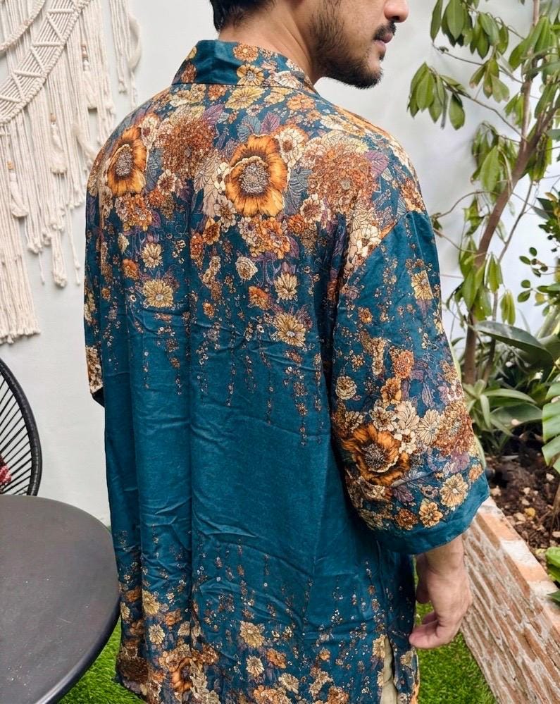 Ellie Floral Cotton Kimono — view 3