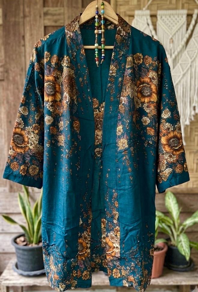 Ellie Floral Cotton Kimono — view 2