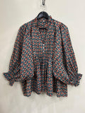 Rosa Block-Print Cotton Ruffle Blouse — Hippie Chick