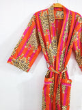 Daisy Animal-Print Cotton Kimono — Hippie Chick