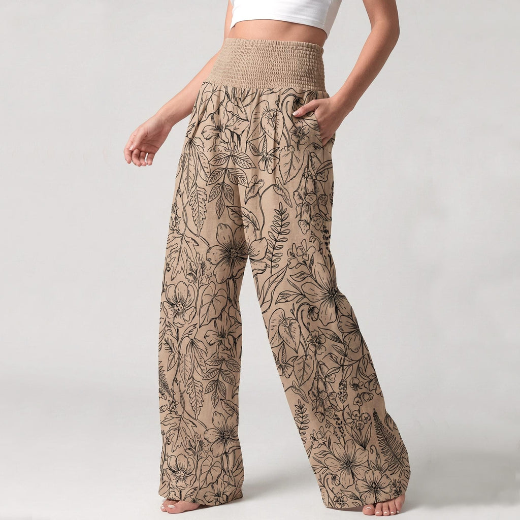 Dahlia Botanical Linen Pants — Hippie Chick